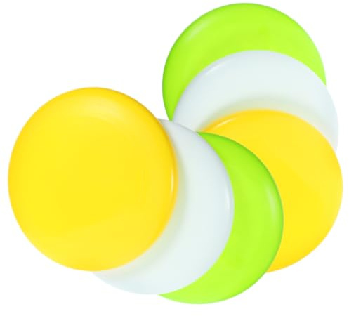 Angoily 6pcs Disc Golf Disc Set Large White Yellow Green Driver Midrange Putter Pack Leisure Sports