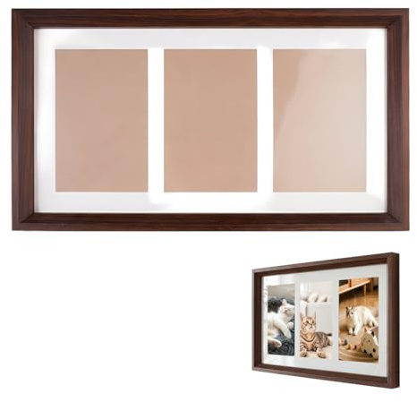 Varenzya Bilderrahmen 3 Bilder, 10 X 15 cm Rahmen für Mehrere Fotos | Bilderrahmen 3er Collage mit Ständer Kompatibel Fotos Im Format 4 X 6 Zoll, Geeignet für Wohnzimmer, Schlafzimmer und Büros