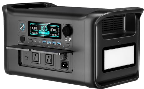 CTOLITY AP1000 Generador Solar Portatil 1800W Batería LiFePo4, Estación de energía portátil, Generador eléctrico para el hogar y camping, Batería LFP de 1024Wh para Camping Hogar Viajes Emergencias