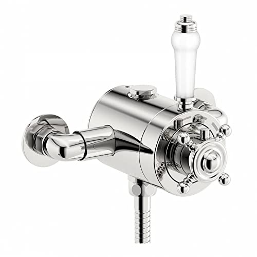 Thermostatic Traditional Exposed Shower Mixer Valve - 135mm to 160mm Centres