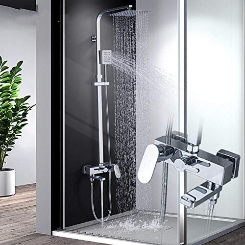 Ultradünne Duscharmatur Set Edelstahl Dusche Hand & Kopf Einhandmischer Wasserhahn Para Badezimmer