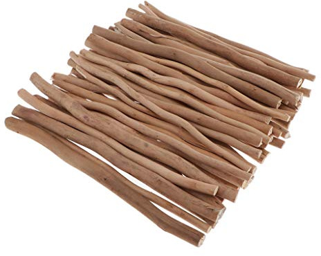 Harilla 50 Piezas Ramas Naturales Delgadas, Palos de Madera, Artesanía Modelo Decoración de Hogar, Foto atrezzo - tal como se describe, 20 centímetros