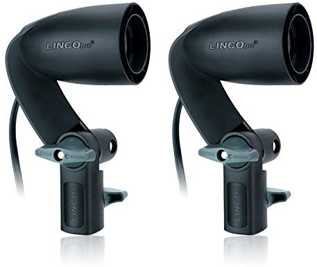 LINCO Lincostore 2 Pcs Photography Studio AC Fire-Resistant Socket Light Stand Mount Umbrella Holder E26/E27 Mini Cirrus 5310