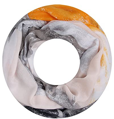 Majea Damen Loop Schal Schlauchschal Halstuch (880022) (orange 25)