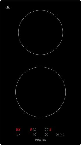 YUNA Induktionskochfeld Calor EBKI2 | autark mit 2 Kochzonen | Timer und Kindersicherung | 9 Heizstufen je Kochzone | 2900W | Restwärmeanzeige | Touch Control | Stecker | rahmenlos