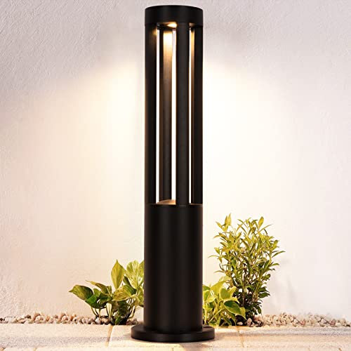 12 W Lampada Giardino Esterno IP65 Impermeabile Lampada da Giardino Esterno 3000K 1100lm Luce da Giardino Esterna per Alberi, Cespugli, Percorso (Nero)