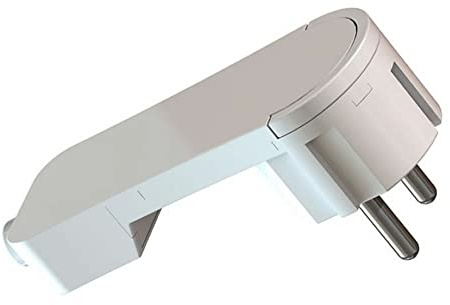 Fiche plate à paroi extra plate - Fiche mâle plate pour coupler câble d'extension fiche (250 V - 16 A) 2P+T