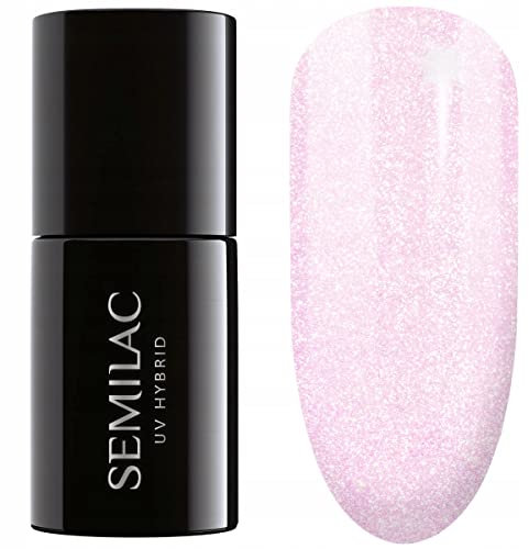 SEMILAC Gel Nail Polish 390 Spark of Bare Love - Full Coverage Gel Polish - Soak Off Easy To Use LED/UV Nail Lamp - Long Lasting Manicure and Pedicure up to 3 weeks