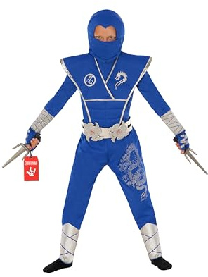 Morph Ninja barndräkt, ninjakostym, lekklädsel och fest, 3–4 år