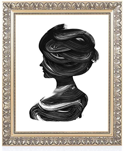 Monframe Barockrahmen 50x50 cm Gold - Echtholzrahmen Venezia - Bilderrahmen mit Acrylglas