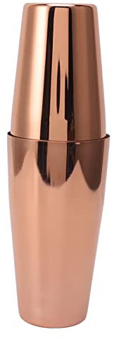 UPQRSG Shaker per Cocktail Boston in Acciaio Inossidabile, 2 Pezzi Superfici Lucide Oro Rosa Barista Professionale Boston Shaker Mixer per Bevande, Pro Boston Shaker per Bartending