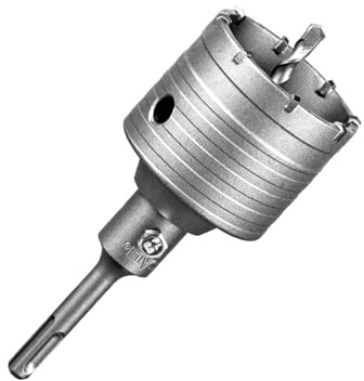 SALI Carbide Hole Saw Drill Bit 70mm with 110mm SDS Plus Adapter, Tungsten Carbide Teeth Cement Hole Saw for Concrete Cement Brick Wall Stone