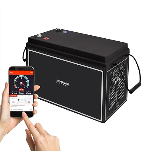 Syntrox Germany Lithium LiFePO4 Batterie, Batterie-Management-System, Hohe Kapazität Batterie, Leichtgewichtige Langzeitbatterie, für Freizeitfahrzeuge (150Ah)