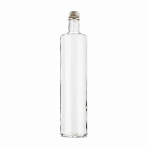 Pack 6PZ Bottiglie in vetro per acqua Classic 75cl. Trasparente con tappo Argento (6)