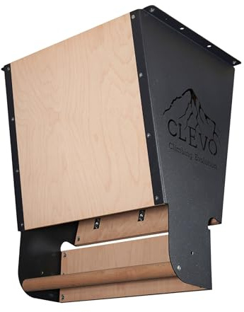 CLEVO XL Modulo multifunzionale per l'allenamento all'arrampicata da montare a soffitto: Campusboard, Hangboard, barra per trazioni e maniglie - Qualità professionale in acciaio e legno di faggio