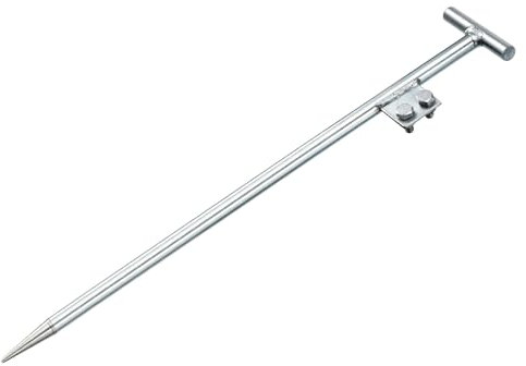 MECCANIXITY Erdungsstab kaltverzinkter Erdungsstift 0,8 m T-Form Schweißplatte Doppelloch-Erdungspfahl für Antenne, Satellitenschüssel, Elektrozaun