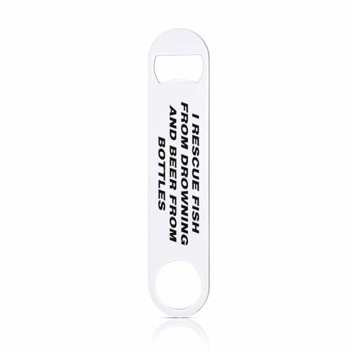 TASDANA Funny Saying Stainless Bottle Opener Black White Lettering Flat Beer Bottle Opener Keychain for Home Kitchen Bar Restaurant Party Birthday Gift