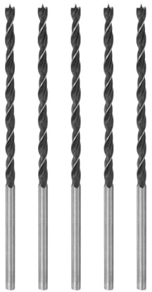 sourcing map 5pcs Brad Point Drill Bits 10mm(25/64) Dia Straight Round Shank Drill Metric Brad Point 7.1 Drilling Depth Spiral Twist Drill Bits for Carpenter Woodworking Plastic Rubber