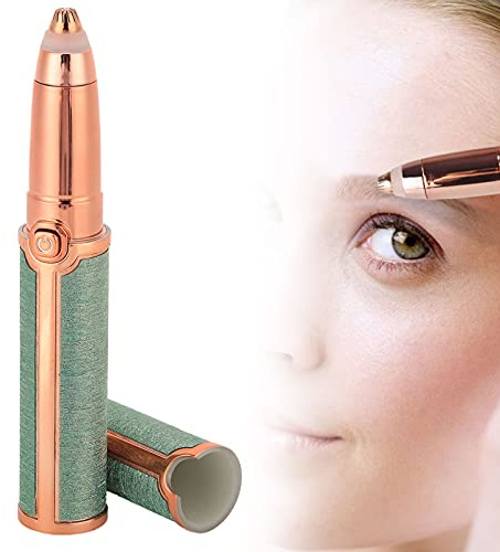 Elektrischer USB-Augenbrauenschneider, Lippenstift-Haarentfernung, Mini-Beauty-Tool, Mühelos Perfekte Augenbrauenform Erstellen(Grün)