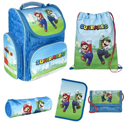 Undercover Clou School Bag Set, 5 Pieces, Sacs d'école Unisex Kids, Bleu, Taille Unique