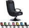 BraZen Stag Kids Gaming Chair for Kids Two Audio Speakers Subwoofer Bluetooth Compatible Boys Girls Small Gaming Chair Foldable Junior Child Speaker Video Games Chairs No Wheels - Grey