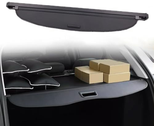 Auto Einziehbarer Laderaumabdeckung Kofferraum für N.i.s.s.a.n Qashqai J10 Dualis 2006-2013, Schwarz Schutz Der Privatsphäre Abdeckung Hutablage Cargo Cover, Ausziehbar Kofferraumabdeckung Rollo