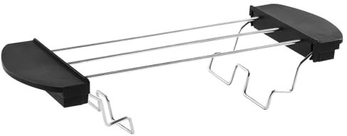 Stainless Steel Toast Rack Foldable Toaster Warming Rack with Handle 2 Slice Holes Cooling Grid Bread Rack for 2 Slice Toaster