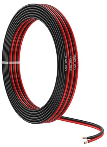 MMOBIEL 18 Gauge Electrical Wire Parallel - 18 AWG 32.8ft / 10m - Tinned Copper Cable - 2 Conductor for Automotive Wire - Led Strips, Audio/Speaker Wire, Low Voltage Landscape Lightning, Lamps