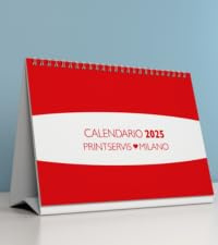 Tischkalender 2024/2025 – Künstlerisches und kreatives Design, Format 215 x 148,5 mm, ideal für Büro, Zuhause und Schule (Artistico Stimola Creativita 3) (Rot)