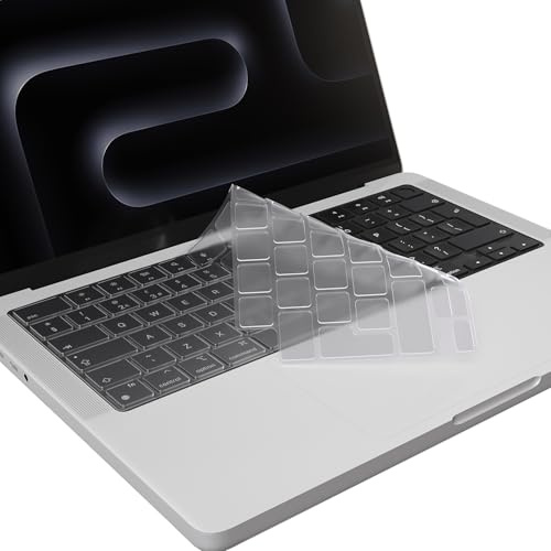 Arisase Ultra Thin TPU Keyboard Cover Skin for Macbook Neo 13'' with A18 Pro Chip 2026 &MacBook Pro 14/16 with M5 M5 Max/Pro M4 M3 Chip(A3434/A3427/A3426) Soft Accessories EU/UK Layout (Clear)