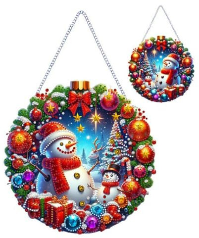 Tioheam Weihnachts- -Türschild, Haustürdekoration - Winter Acryl Wanddekoration Willkommen Türschild,Willkommen, doppelseitige Bauernhaus-Türdekoration,