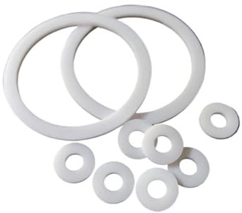 YUQIWANG(レインキのお店) PTFE-Flachdichtung 1/2'' 1'' DN15/20/25/32/40/50/80 PTFE-Unterlegscheibe beständig gegen Korrosion bei hohen und niedrigen Temperaturen, Anti-Aging for Flansch(DN100 158x108x3 1pcs)