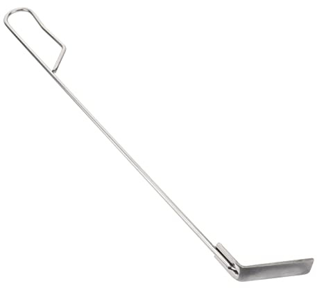 AKOOSY Rastrillo Inoxidable para Barbacoa Herramienta de Limpieza de para Parrilla y Ahumador Color Plata