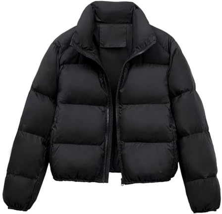 Winter Coats for Women Uk Fashionable Short Padded Coat Plus Size Slim Puffer Coats with Pockets Loose Fit Quilted Down Plain Parka Open Front Work Office Down Jacket Lightweight Waterproof Jackets
