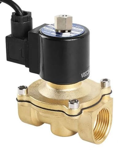 IGOQTHSQE Fontän magnetventiler normalt öppna 3/8 tum 1/2 tum 3/4 tum 1 1-1/4 tum 2 vattentät magnetventil i mässing 220 V 110 V 24 V 12 V (220VAC-EPDM-SEAL,3/8 tum)