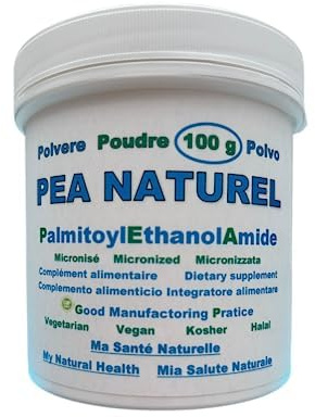 PEA Natural Polvo Palmitoyletanolamida Micronizada 100 g de (= 250 Cápsulas de 400 mg - Dosificación Durante 12 Semanas) + Mesuretta | Dosificación Durante 12 Semanas, Incluye Mesuretta