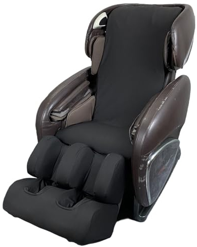 Chair Slipcovers, Massage Chair Cover, Full Body Massage Cover Protector Washable Stretch Fabric Recliner Dust Protection Covers, Black, Body+Foot, Protector