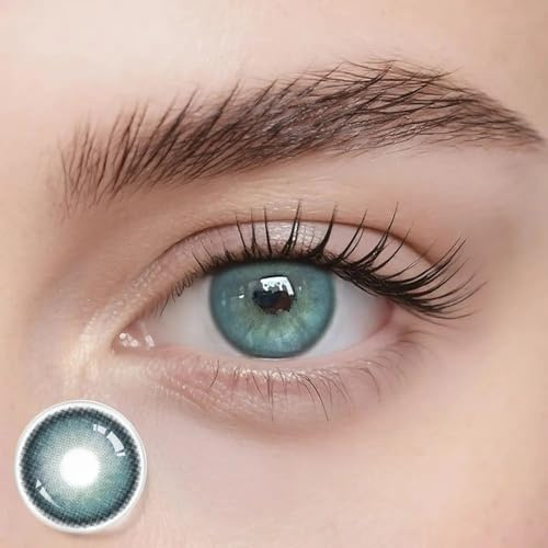 Freshlens Grüne Kontaktlinsen ohne Stärke – Smaragdgrün Gold Farbige Jahreslinsen mit Irisrand – Intensiver Green Eyes Effekt – 14.5 mm – Emerald Spell