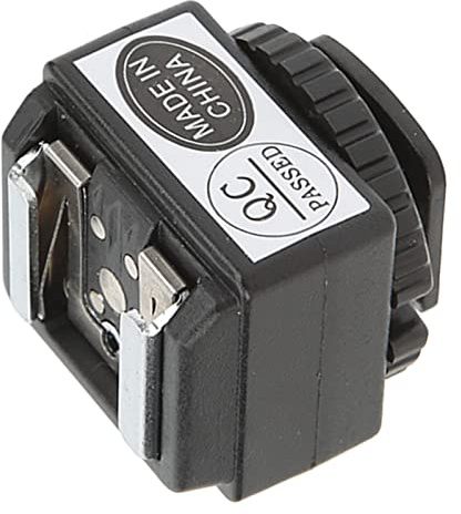 aqxreight Adattatore per Attacco a Slitta Flash C N2 per Fotocamere con Porta di Sincronizzazione PC – Convertitore a Slitta in Plastica per Sincronizzazione Flash Esterno