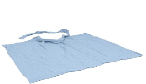 AMONIDA Funda de Lactancia de Algodón Transpirable para Madres que Amamantan en Movimiento, Doble Capa, 70 X 100 Cm (BLUE)