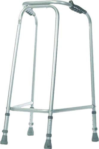Aidapt Standard Extra Large Frame Adult Adjustable Height Aluminium Lightweight Walking Frame with Anti Slip Ferrule Feet to Aid Stability and Confidence when Walking Aid