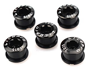 CYSKY Einzelne Kettenblattschrauben 5er-Pack M8 Einzelne Kurze Kettenblattschrauben für Rennrad, Mountainbike, MTB, BMX, Fixie (Schwarz/Rot/Blau)