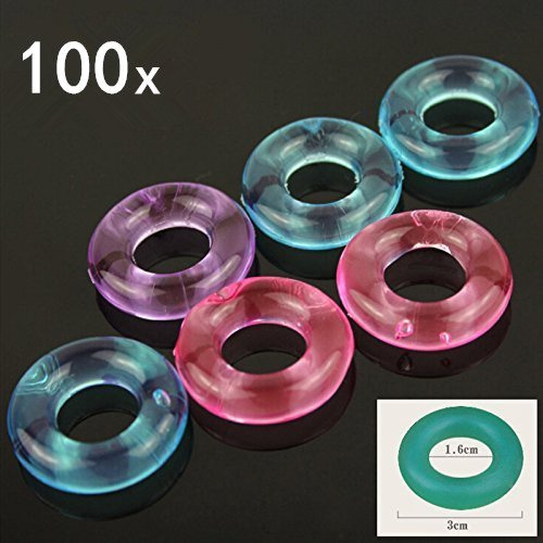 Silikon Zeit Verzögerung Penis Ring, Farbe Zufällig (100 Stücke) | Cock Ringe, Erwachsene Produkte, Männlichen Sex Spielzeug, Kristall Ring