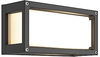 Outdoor Wall Light 'Aurelien' (Modern) in Black Made of Aluminium (1 Light Source, E27) from Lucande | Wall lamp for Exterior/Interior Walls, House, Terrace und Balcony