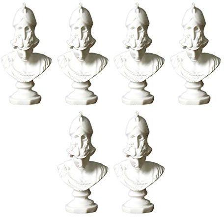 BESPORTBLE 6st Athene-Statue Griechische Figur Ornament Skulptur Figur Griechische Skulptur Griechische Kopfstatue Mini-griechisch Athene Gartenstatue Wohnkultur Haushalt Harz Statuette Weiß