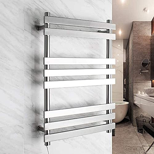 Portasciugamani riscaldato Porta asciugamani caldo intelligente, scaldasalviette in acciaio inossidabile 304 a parete con 8 barre riscaldate Porta asciugamani elettrico Accessori per il bagno domestic