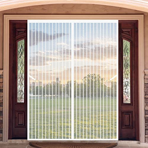 Moskitonetze Für Fenster 85 x 200 cm Fenster Mückengitter Ohne Bohren Automatisches Schließen Magnet Fliegengitter Für Alle Universalfenster, Weiß