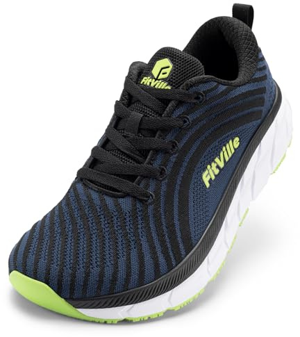 FitVille Scarpe Running Uomo Pianta Larga Sneaker Leggere Scarpe da Ginnastica da Corsa Traspiranti Jogging Scarpe Passeggio Larghe
