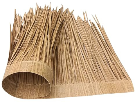 Artificiale Finta Paglia Tetto in Paglia Artificiale per Barra Della Capanna Tiki Copertura Tetto Sintetica per Copertura per Ombrellone (0.5x10m)
