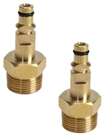 Calsgkspray 2Pcs Gold M22 Adapter High Pressure Washer Hose Adapter Pressure Pipe Quick Connector Converter Fitting for K Series Pressure Washer Replacement Parts and Accessories